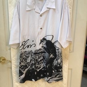 Mens Elvis Presley Short Sleeve button down shirt